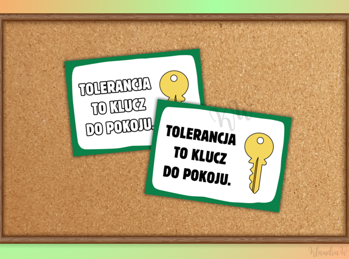 Międzynarodowy Dzień Tolerancji - gazetka szkolna (wersja 1)