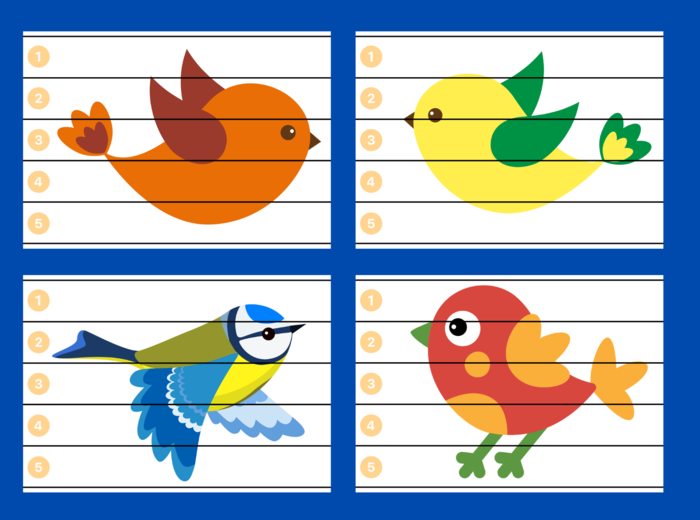 DZIEŃ PTAKÓW – puzzle – EKOLOGIA – wiosna – biblioteka – świetlica – przedszkole – 12 wersji