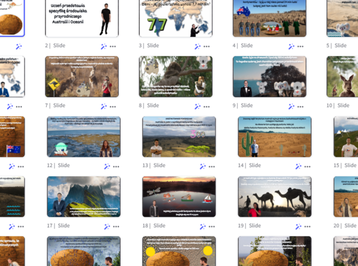 Środowisko przyrodnicze Australii i Oceanii - prezentacja multimedialna w genial.ly do edycji