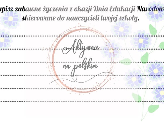 Dzień Edukacji Narodowej - życzenia
