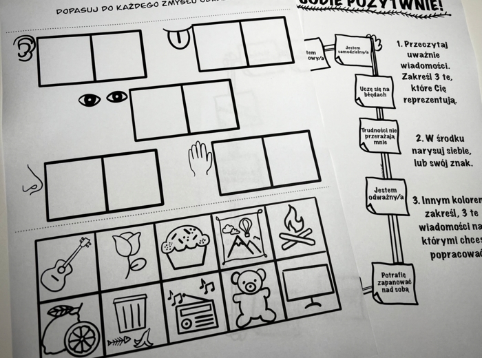 Zestaw ćwiczeń - percepcja wzrokowa, emocje, aktywność ruchowa