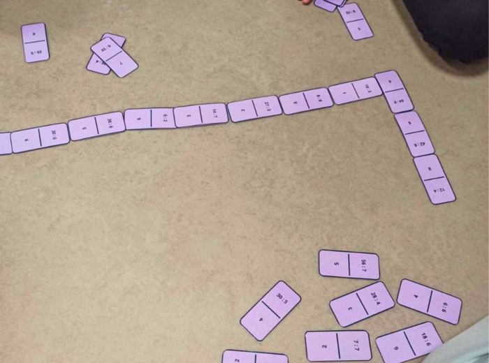Domino matematyczne - tabliczka dzielenia