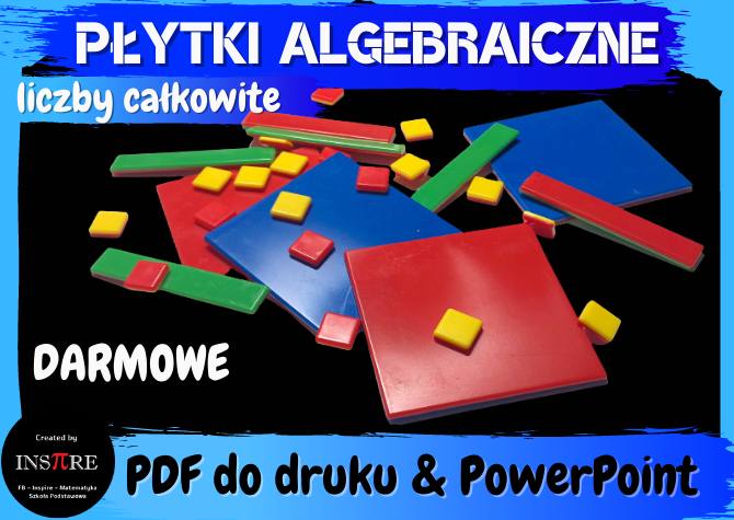 Płytki Algebraiczne (Algebra Tiles) część 1 – liczby całkowite. DARMOWE