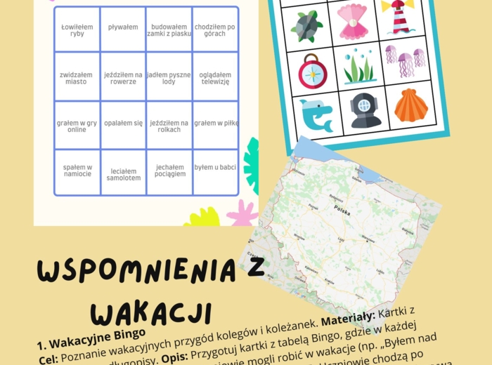 Powrót do szkoły po wakacjach, zabawy integracyjne dla klas 2 i 3