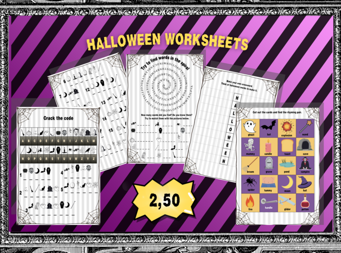 Halloween Worksheets – Pakiet Zadań Edukacyjnych dla Dzieci