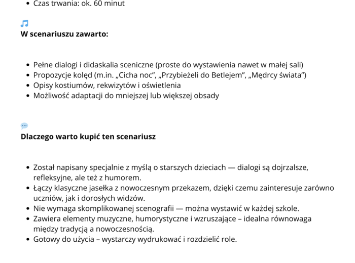 PAKIET 3 SCENARIUSZY NA JASEŁKA 🎄(klasy 4-8)