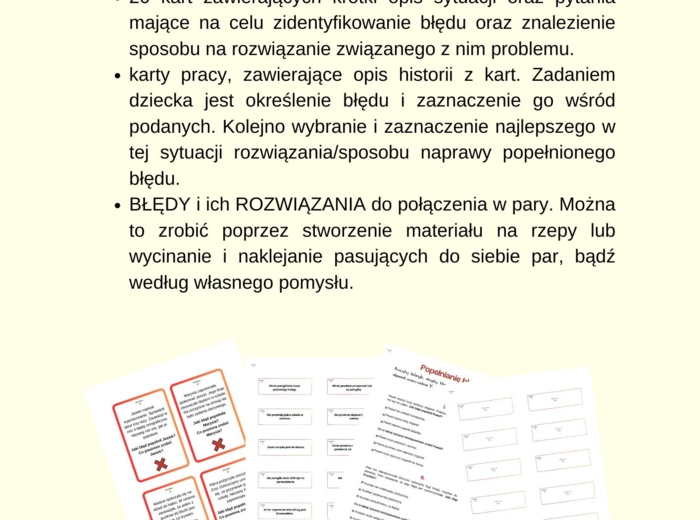 Akceptowanie Swoich Błędów - materiał do pracy