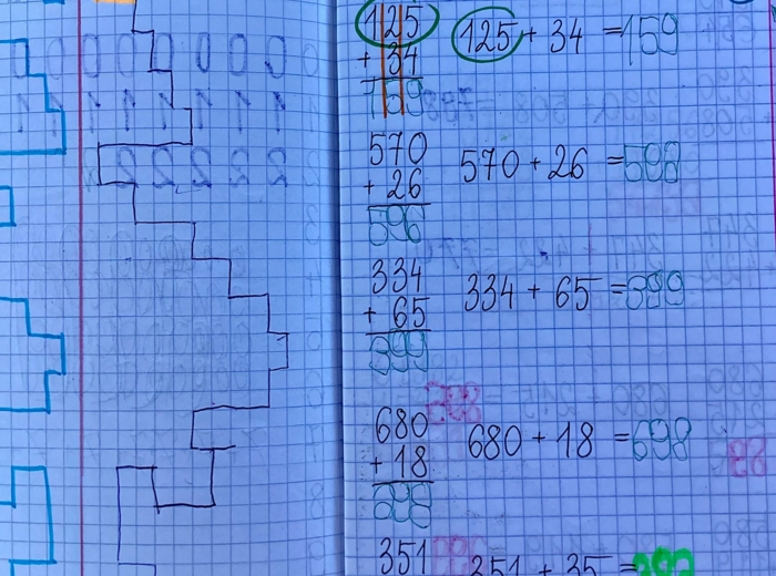 Lekcja 3 - program nauczania „DIY Matematyka w I - III” / zeszyt część 1, dodawanie pisemne bez przenoszenia