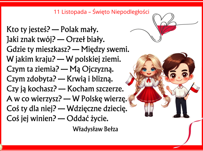 11 LISTOPADA - NARODOWE ŚWIĘTO NIEPODLEGŁOŚCI - gazetka