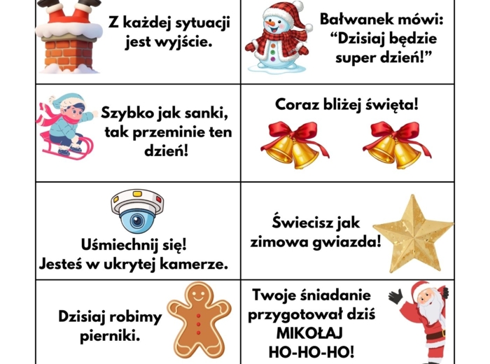 Zestaw karteczek do śniadaniówek - edycja zimowo-świąteczna