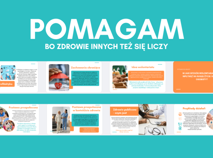 Edukacja Zdrowotna- PREZENTACJA-POMAGAM-BO ZDROWIE INNYCH TEŻ SIĘ LICZY – kl 8- 15 SLAJDÓW PDF