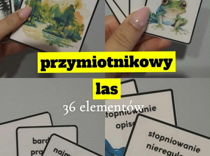 "Przymiotnikowy las" - gra dydaktyczna stopniowanie przymiotników
