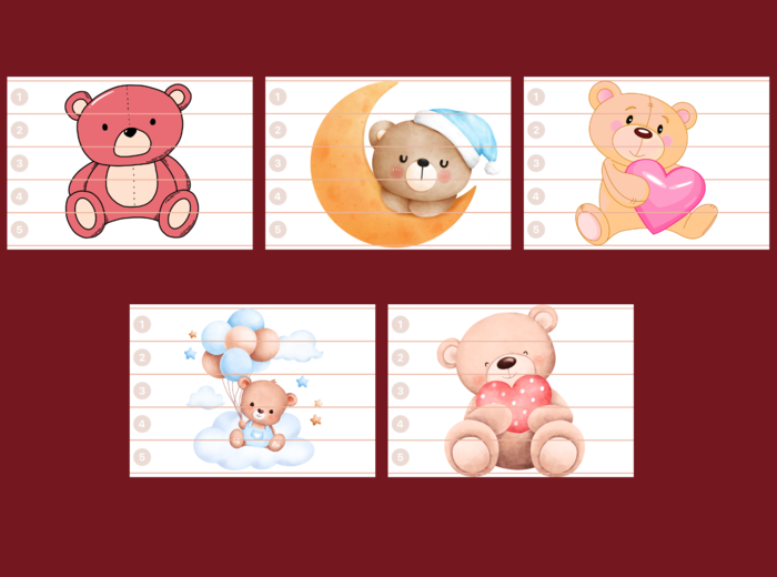 DZIEŃ PLUSZOWEGO MISIA - puzzle – biblioteka – świetlica – przedszkole – 10 wersji