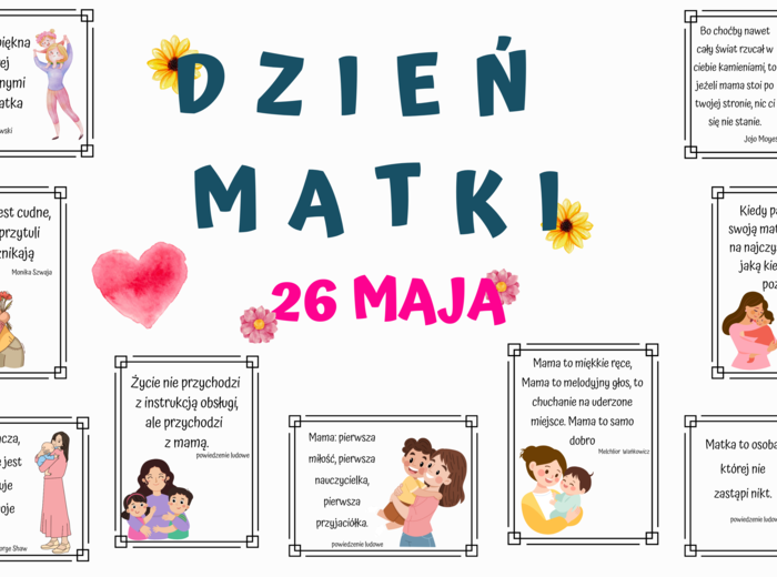 🌸 Gotowa gazetka na DZIEŃ MATKI, CYTATY, obrazki, dodatkowe dekoracje. Możliwość własnej aranżacji 🌸