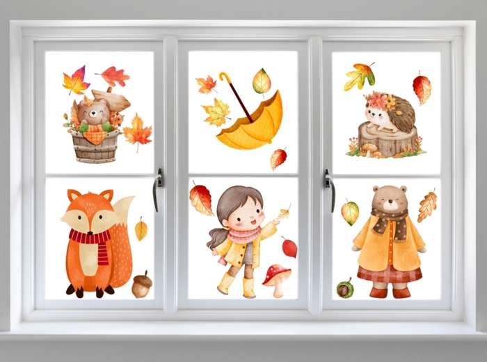 Dwustronne ilustracje - Jesień