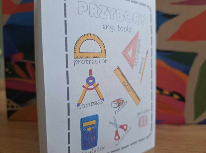 English in Math. Słowniczek polsko angielski (matematyka). Plansze/książeczka/gazetka ze zwrotami w języku angielskim