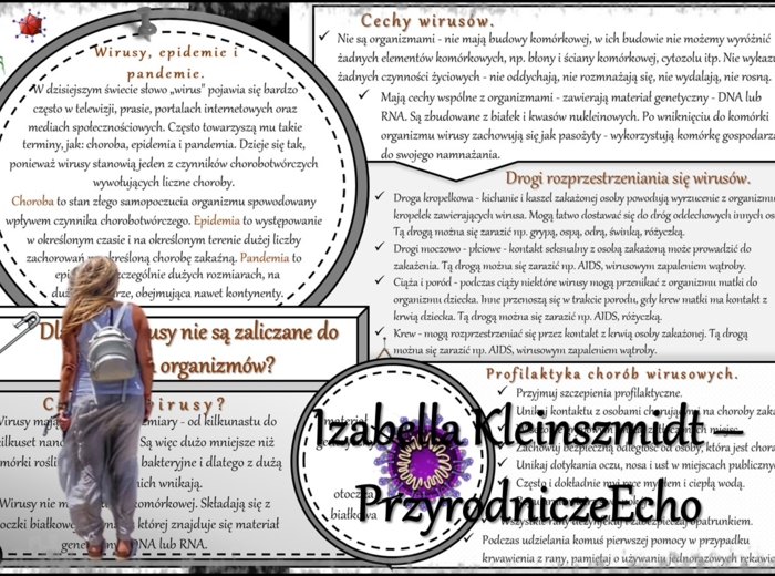 Zestaw sketchnotek/notatek/streszczeń/wklejek/ściąg dla ucznia i nauczyciela w pdf. Biologia 5 dział „Klasyfikacja i systematyka. Wirusy. Bakterie. Prostisty. Grzyby.”. Notatki zostały wykonane na podstawie podręcznika z wydawnictwa WSiP.