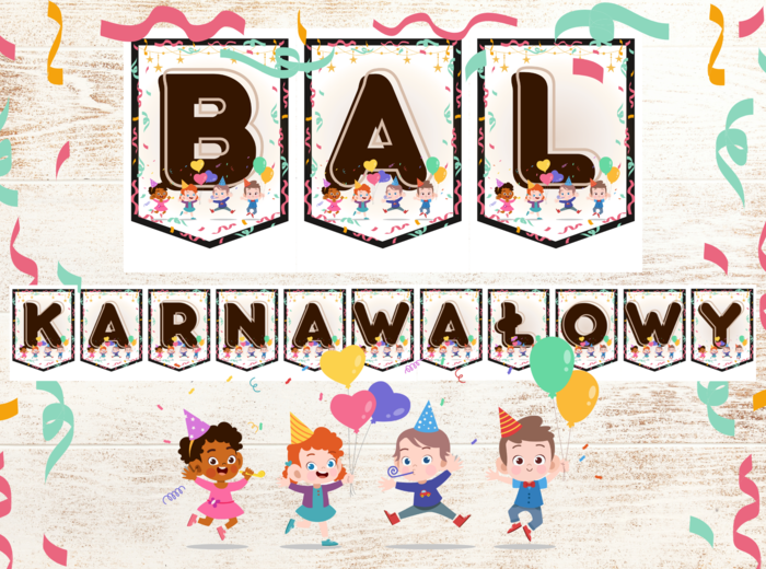 Bal Karnawałowy - Napis Girlanda