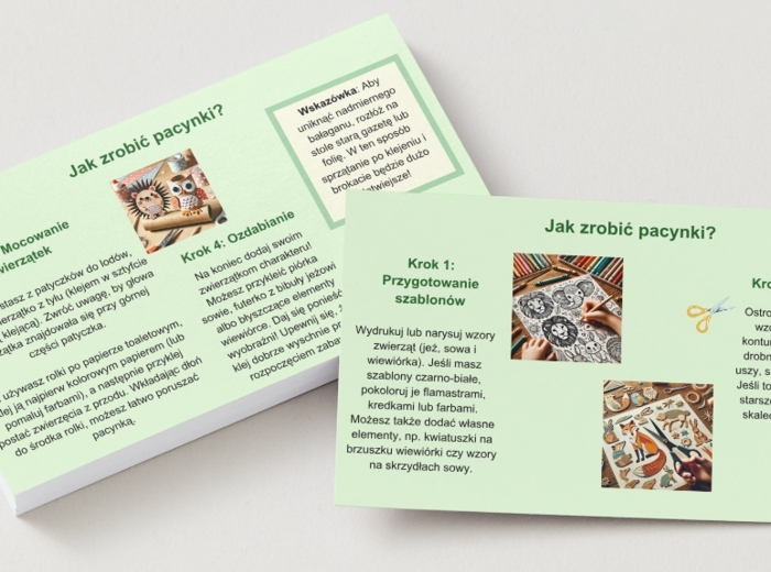 Pacynki i kukiełki zwierząt. Mini-teatrzyk - jak dbać o środowisko.