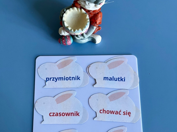 Wielkanoc - części mowy - zajączek memory