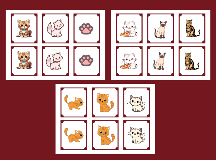🖤🐱DZIEŃ KOTA – memory – 36 szt. – biblioteka – świetlica – przedszkole - Dzień Czarnego Kota
