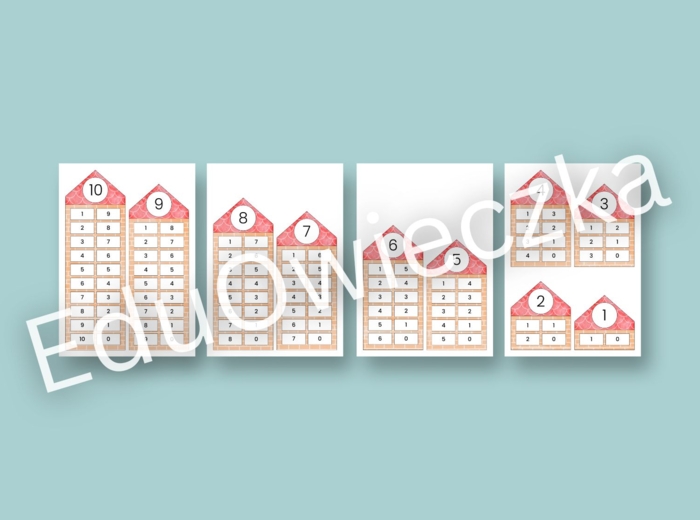 Domki liczbowe - plakaty