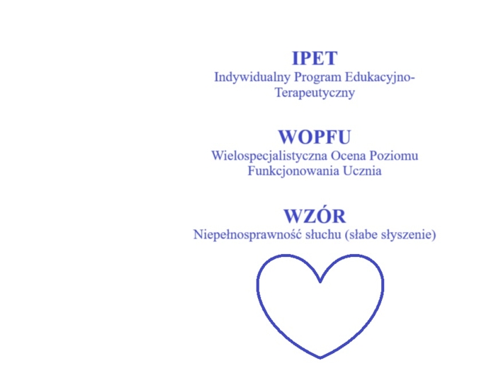 IPET+WOPFU niepełnosprawność słuchu (słabe słyszenie) wypełniony wzór