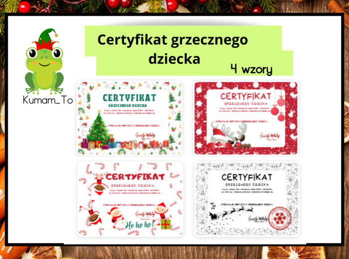 Certyfikat Grzecznego Dziecka