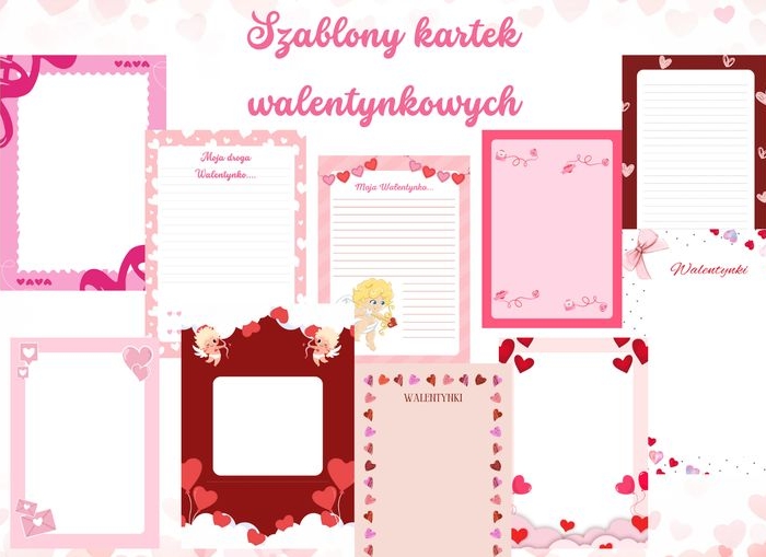 💗🩷 SZABLONY KARTEK WALENTYNKOWYCH 🩷💗