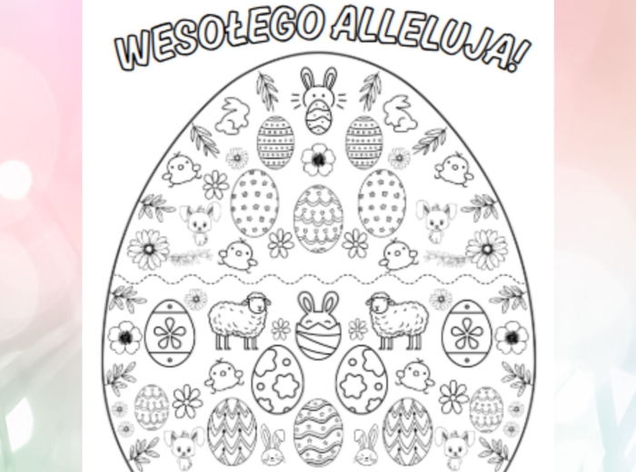 Wielkanocna kolorowanka XXL pisanka