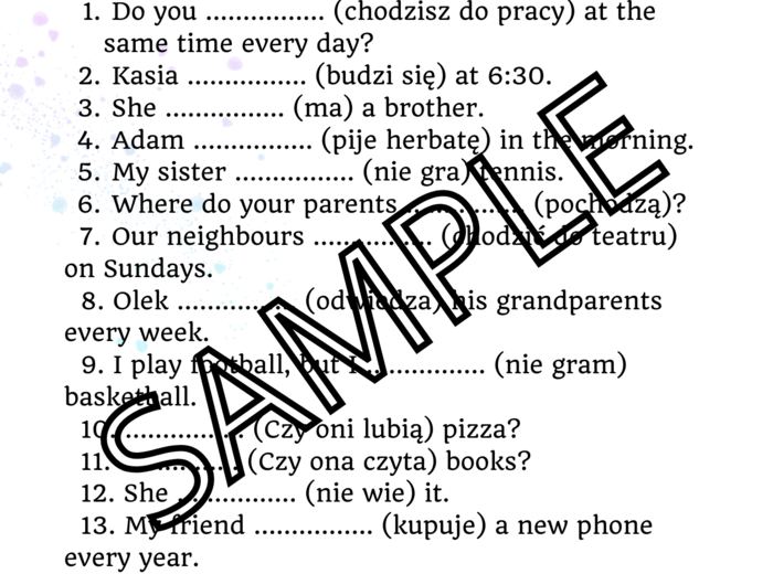 Present Simple z Buzzy English (budowa i ćwiczenia)