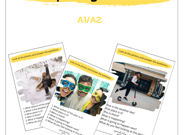 Picture Description Speaking Cards