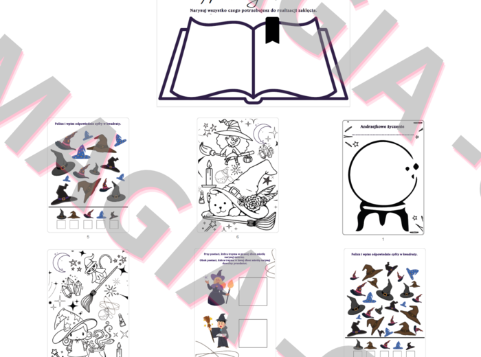 Andrzejki materiały karty pracy kolorowanki