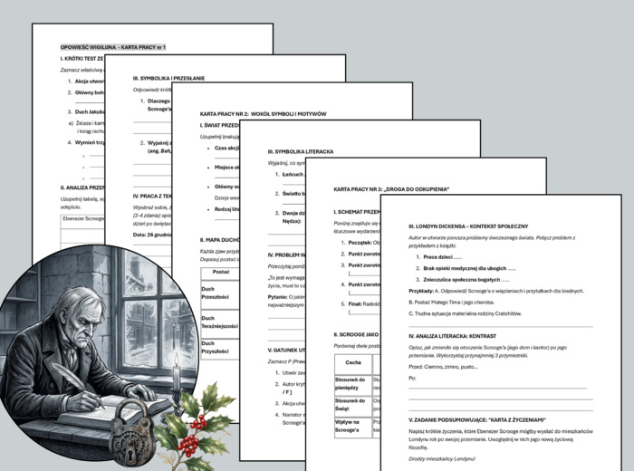 🎄"OPOWIEŚĆ WIGILIJNA"  – Zestaw 3 kart pracy + odpowiedzi