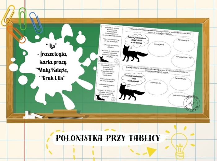 Związki frazeologiczne - lis - "Mały Książę"