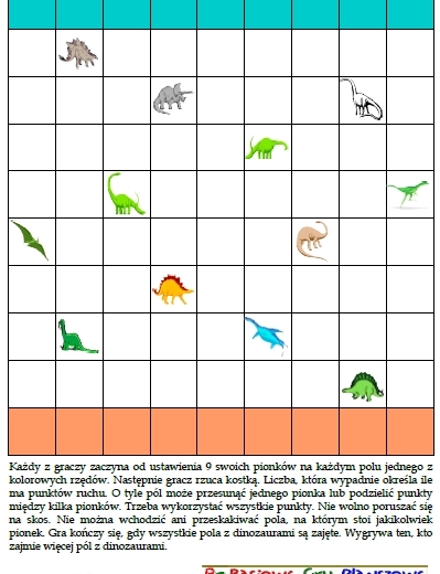 Dinozaury – Gra planszowa