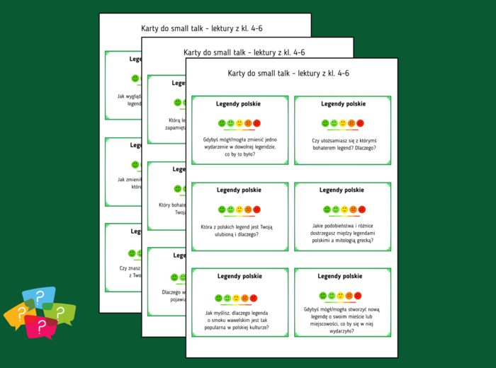 LEGENDY - Karty do SMALL TALK - lektury - gra