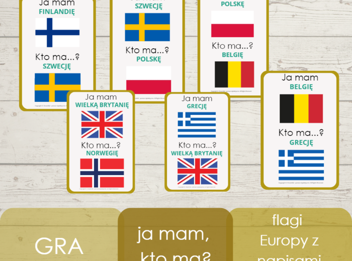 Ja mam, kto ma? - flagi Europy z napisami