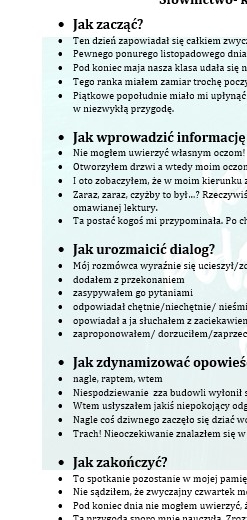 OPOWIADANIE TWÓRCZE W KLASACH 7-8. OD POMYSŁU DO REALIZACJI: ZEMSTA,DZIADY, QUO VADIS
