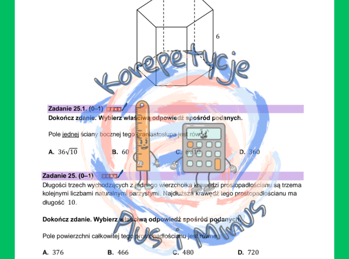 Zadania maturalne graniastosłupy