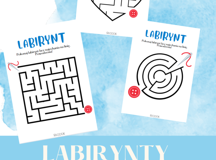 LABIRYNTY - karty pracy - guziki