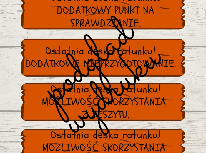 Ostatnia deska ratunku - prezent dla uczniów.