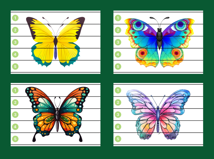 DZIEŃ MOTYLA – puzzle – WIOSNA - biblioteka – świetlica – przedszkole – 12 wersji