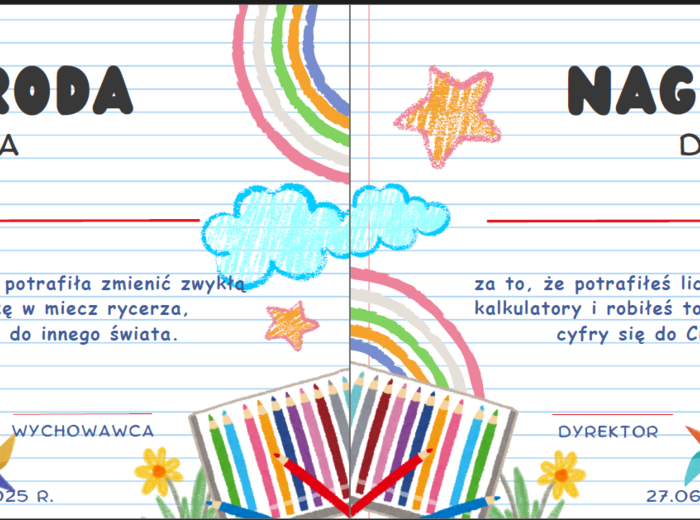 Wklejki/wkładki do książek na zakończenie roku