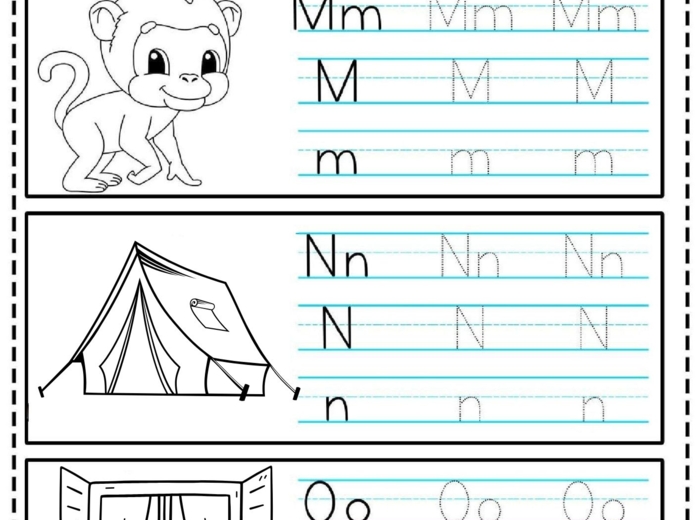 PISANIE PO ŚLADZIE. ALFABET.