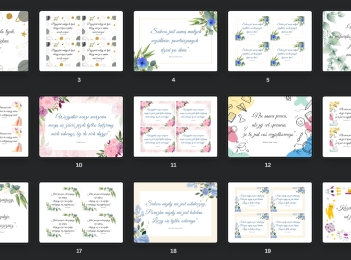 Plakaty-kupony z cytatami - koniec roku szkolnego