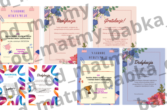 Dyplomy i mininagrody - zakończenie roku 2023/2024