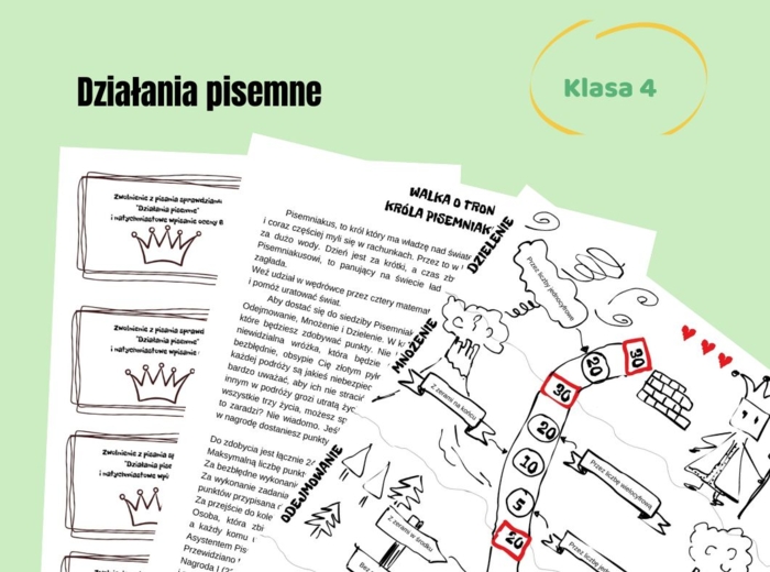 Innowacja na matematyce, grywalizacja, Działania pisemne, klasa 4