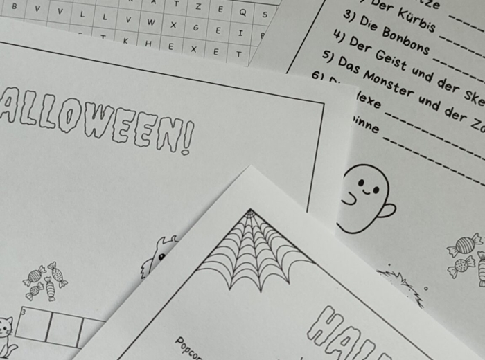 Halloween Arbeitsblätter niemiecki