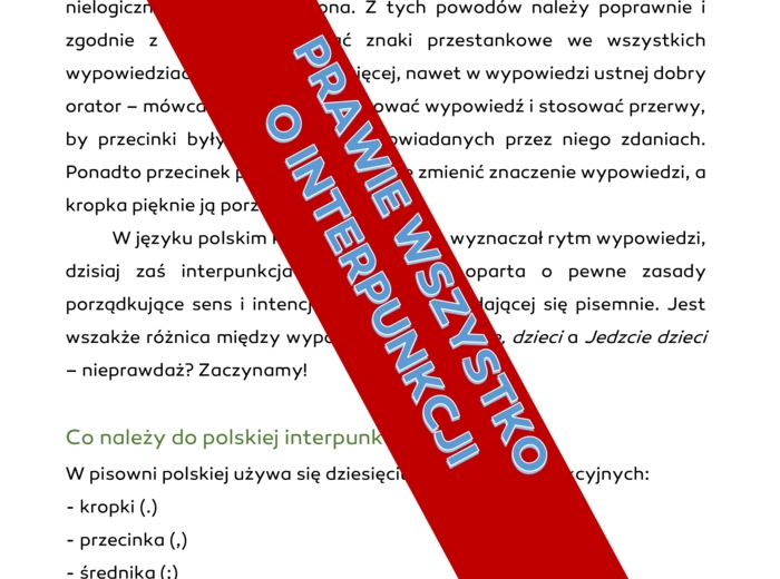 Interpunkcja - skrypt